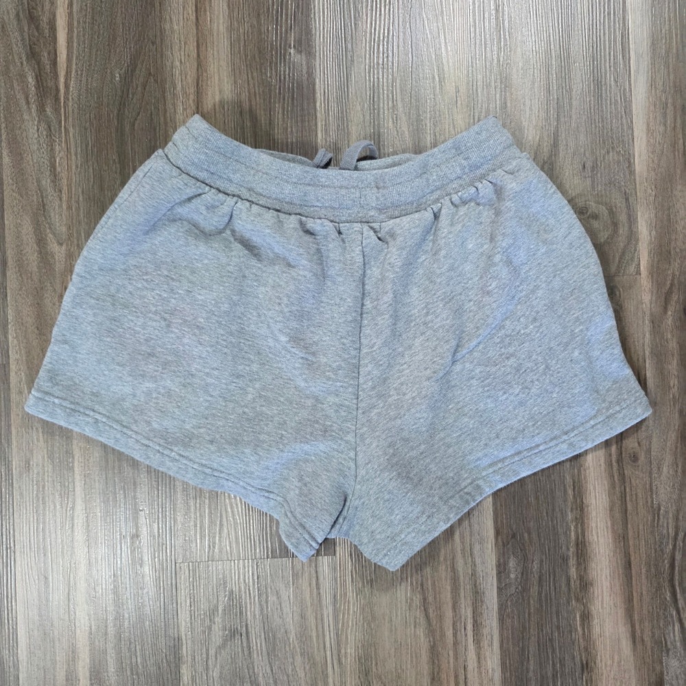 Colsie Womens Heather Gray French Terry Lounge Shorts Drawstring Pockets Size M